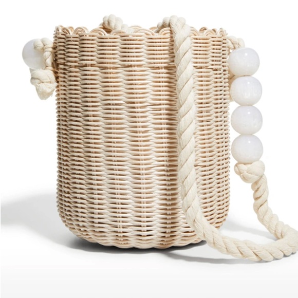 NWT BTB Los Angeles Marbella Beaded Rope Bucket Bag - Picture 2 of 3